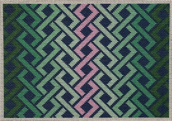 Hicks Braid Clutch-grn/blu