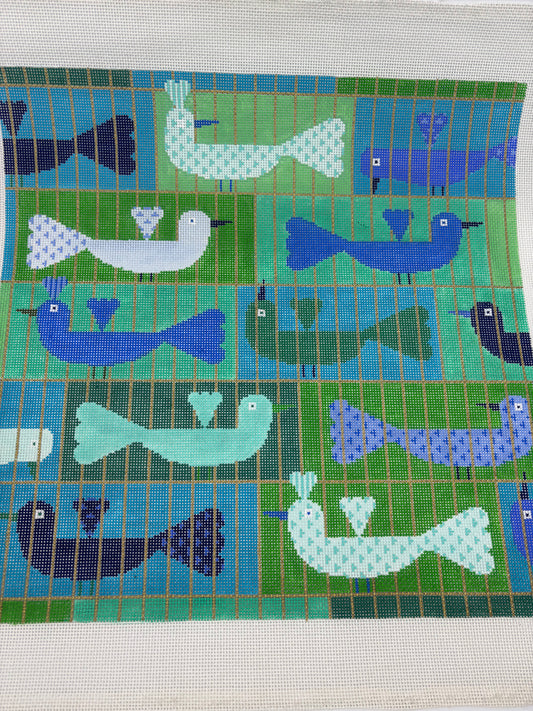 Lovebirds Pair - Blue