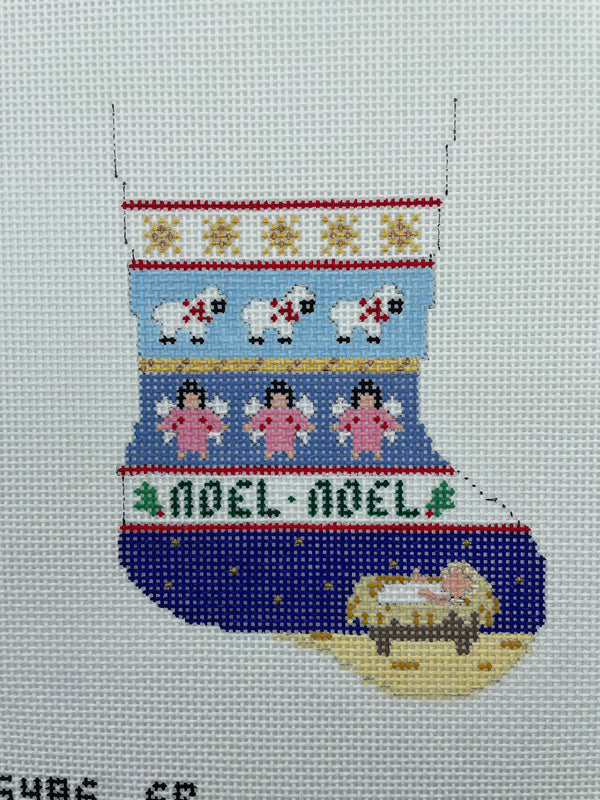 Lamb, Angels and Baby Jesus Mini Stocking