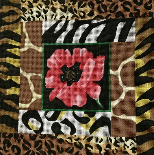 Red Flower with Animal Skin