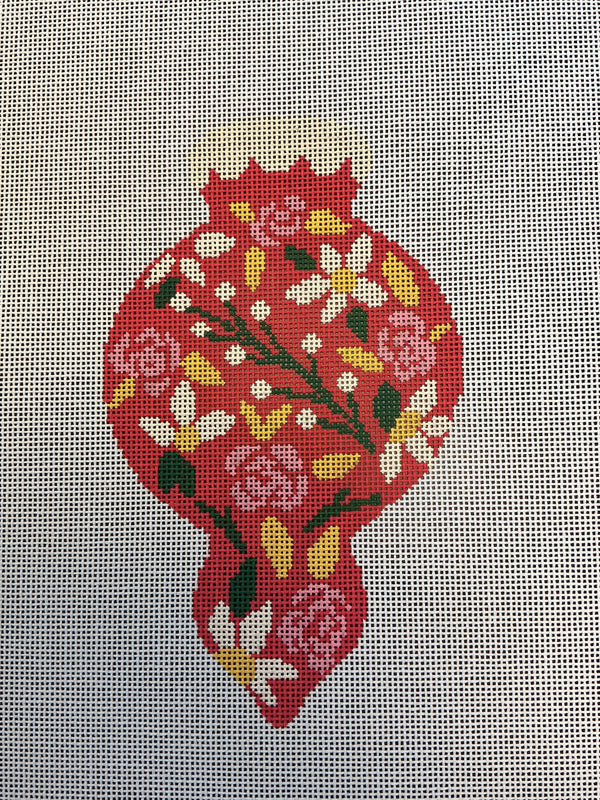 Red Holiday Flowers Ornament