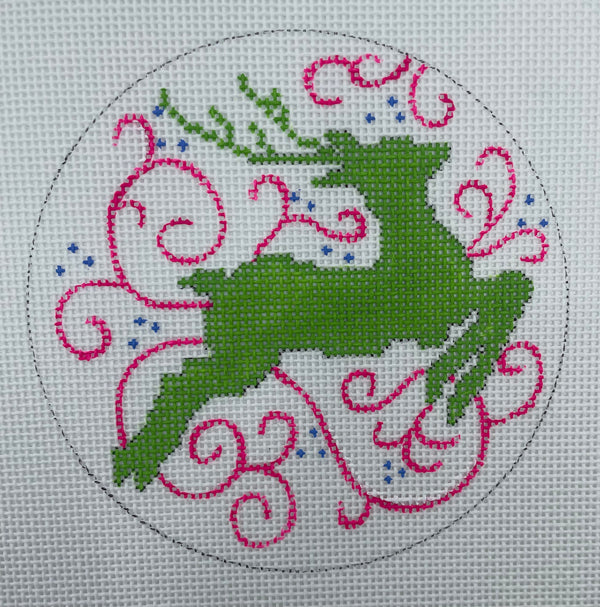 Preppy Reindeer Ornament