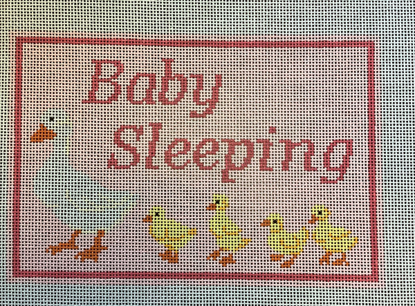 Baby Sleeping w/ Ducks - Pink