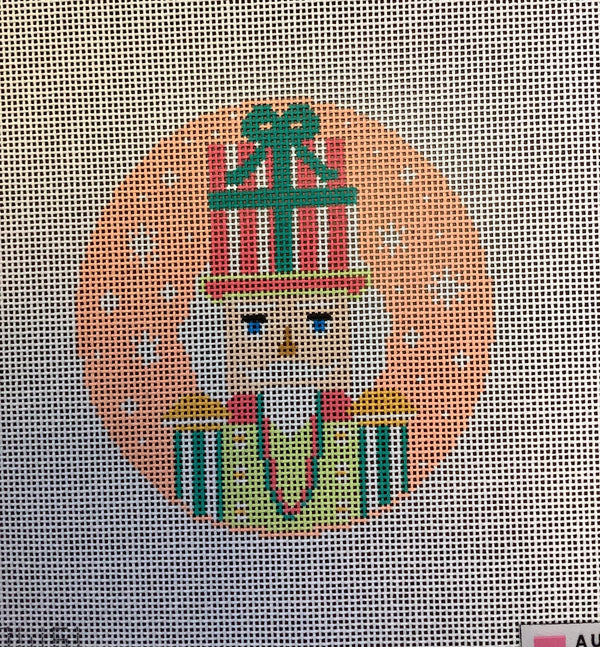 Nutcracker with Present Hat Round