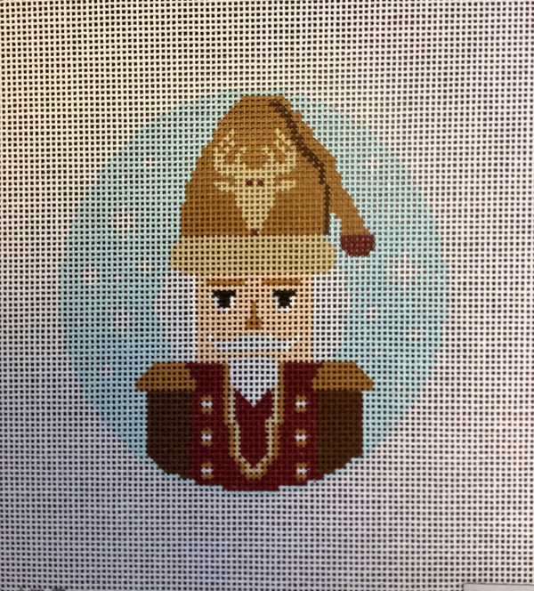 Nutcracker with Reindeer Hat Round