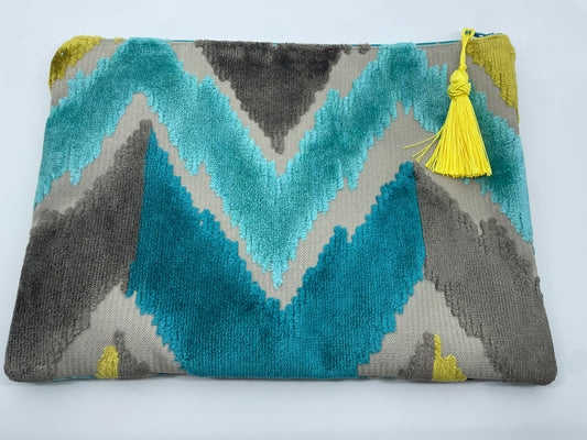 Anna Bag - Blue Bargello