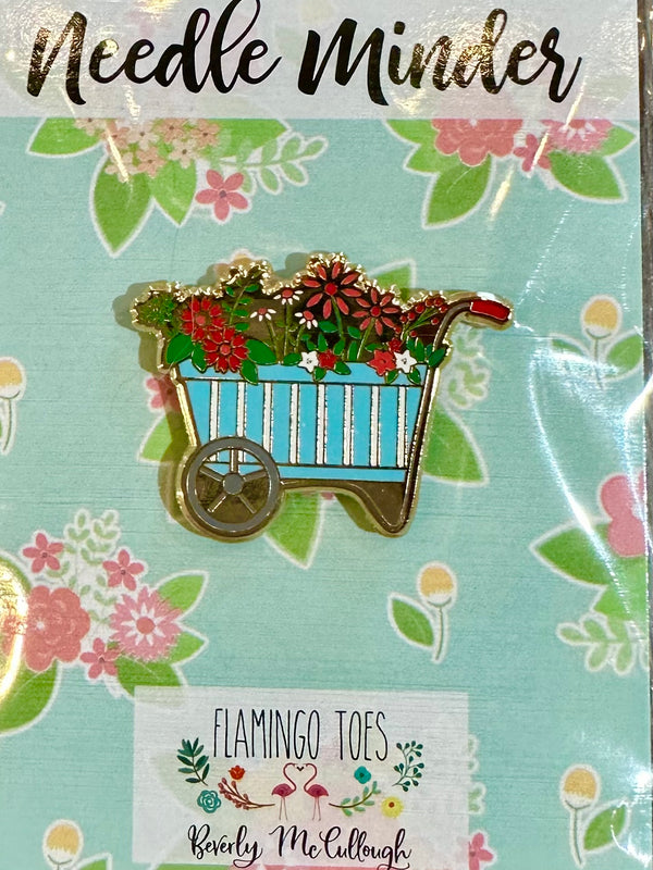 Spring Floral Wheelbarrow Needleminder