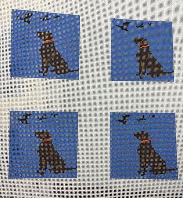Labrador Retriever Flying Ducks Hunting Chocolate Coasters
