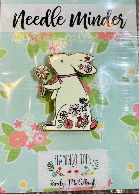 Floral Bunny Magnetic NeedleMinder