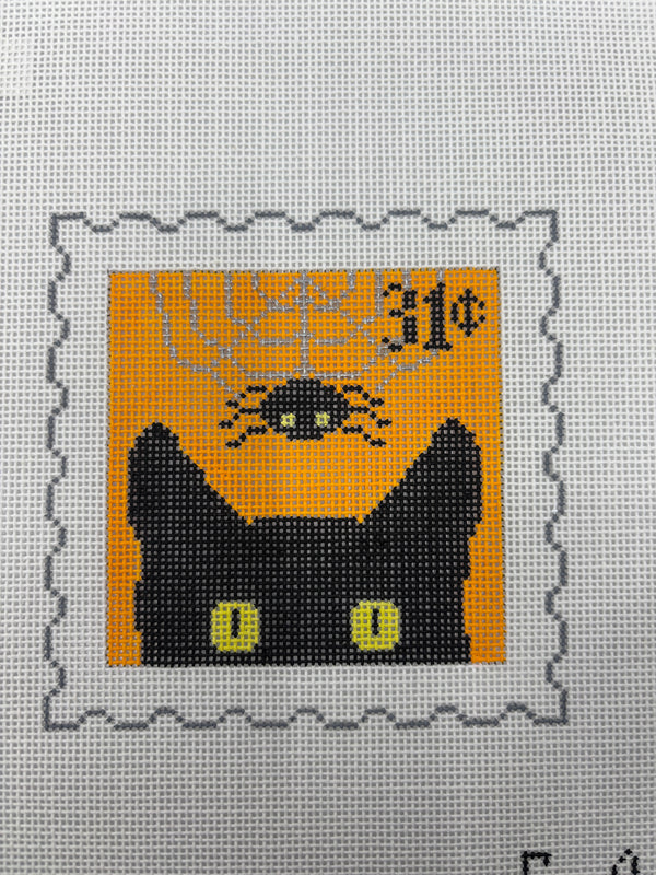 Postage Stamp Kitty - Halloween