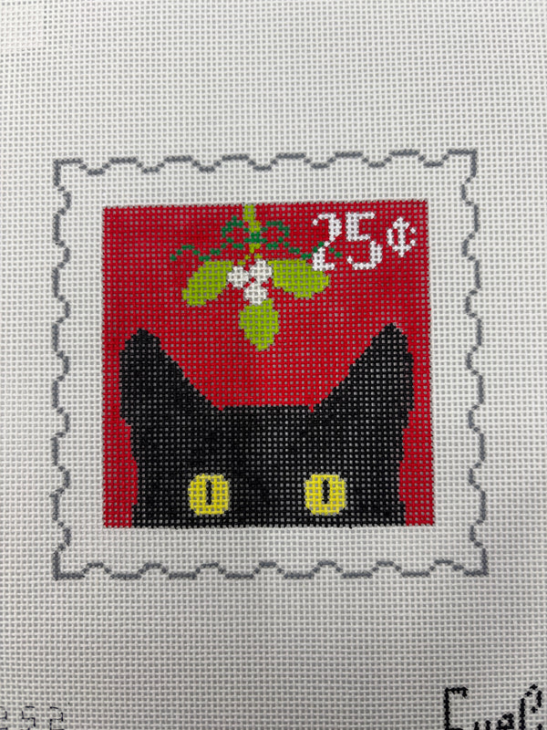 Eye Candy Postage Stamp Kitty - Christmas