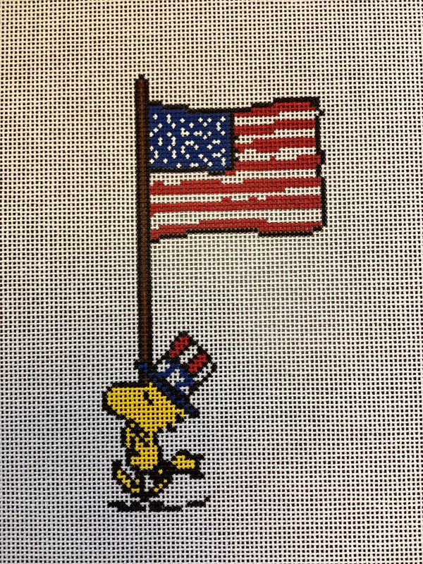 Woodstock Marching w/ Flag