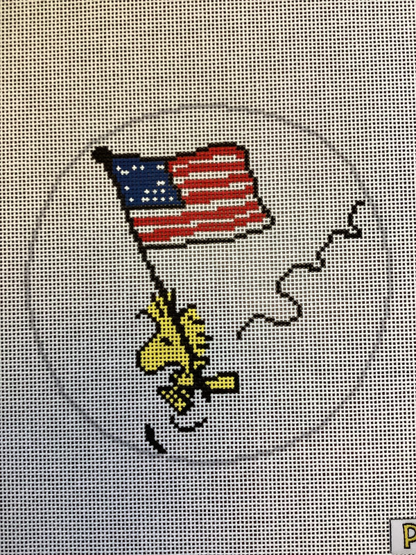 Woodstock flying the Flag