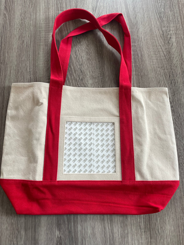 Tote Bag - Red 6x6 Opeing