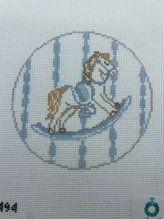 Blue Rocking Horse Round