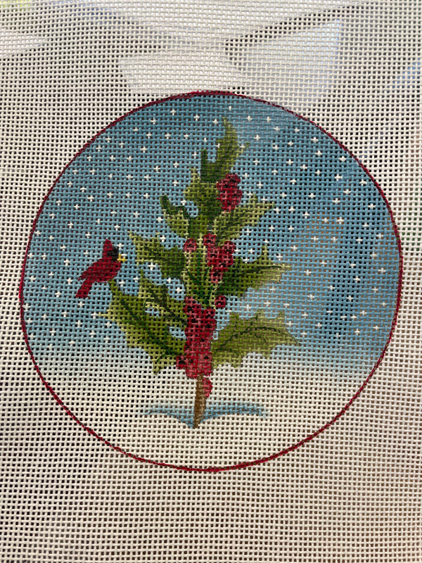 Holly Tree w/ Cardinal