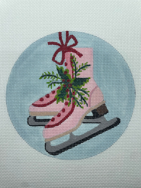Pink Ice Skates Round