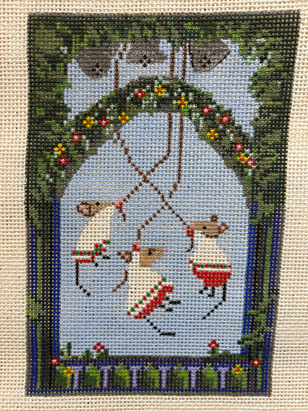 3 mice ringing the bells