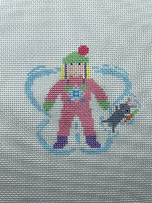 Snow Angel  Girl w/ Bunny