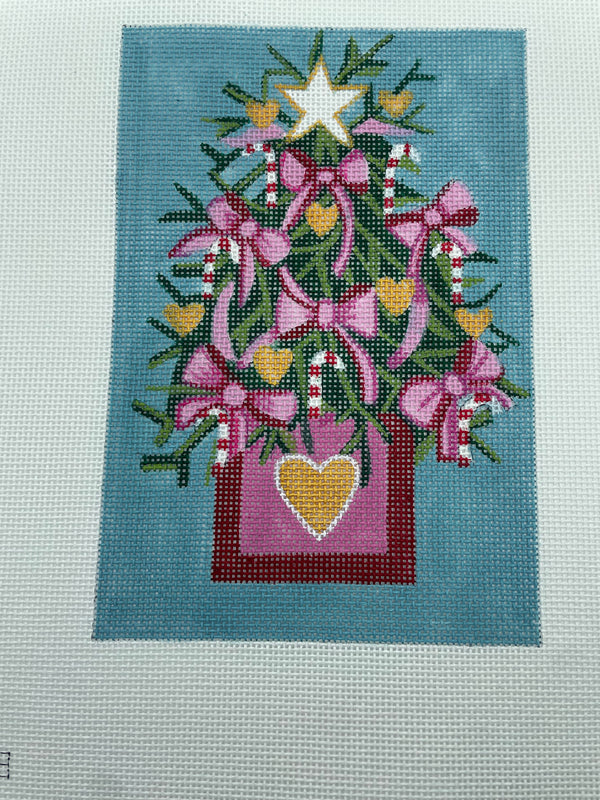 Hearts and Bow Christmas Tree