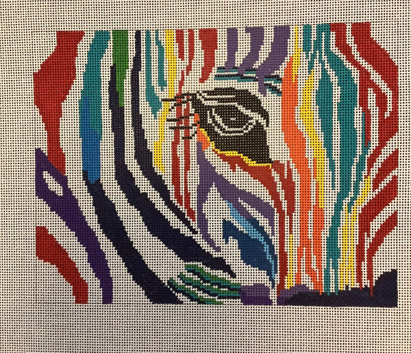 Rainbow Zebra Clutch