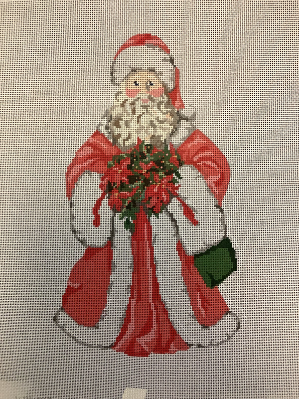 Santa with Poinsettia