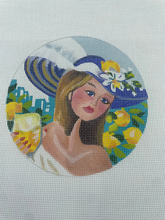 Sunhat Woman with Lemons