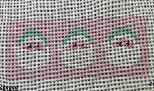 Santa Face Trio