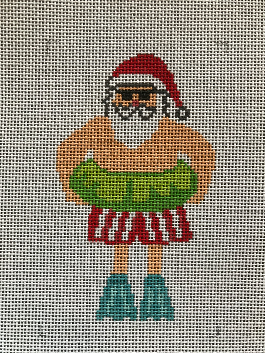 Santa with Innertube