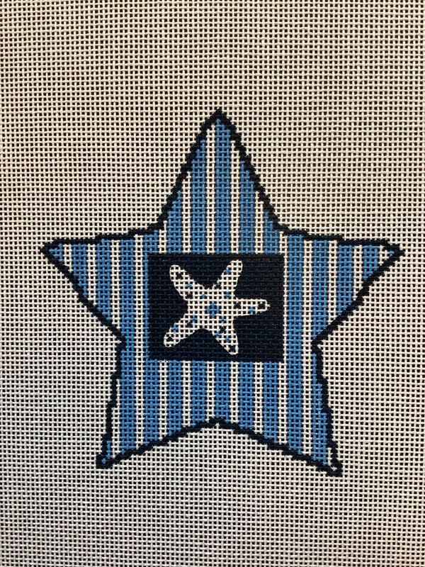 Star with Starfish Shell Ornament