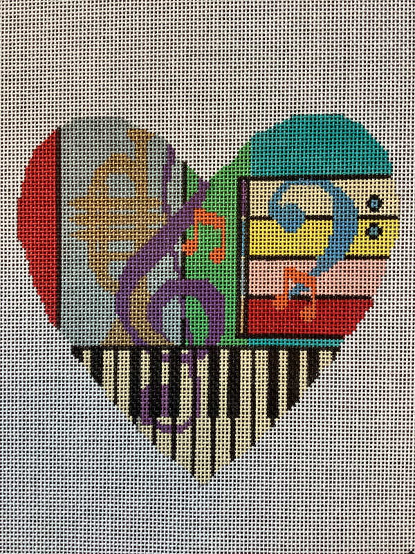 Musical Heart Trumpet Canvas