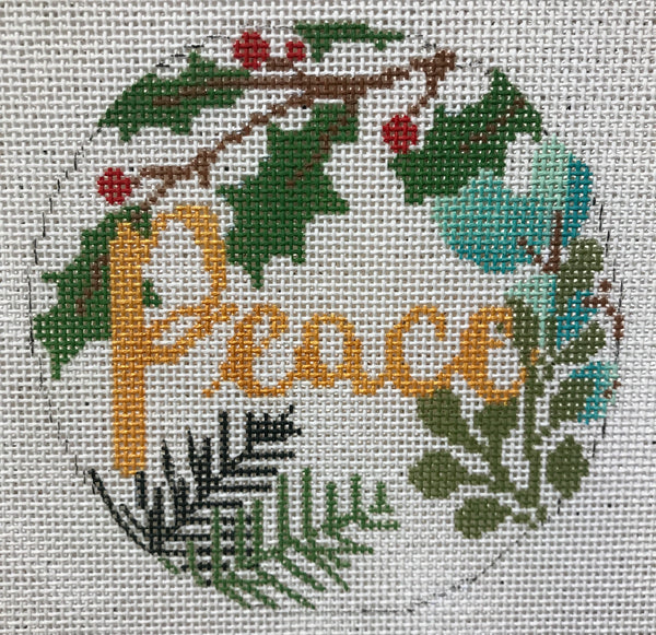 Peace Ornament White/Gold