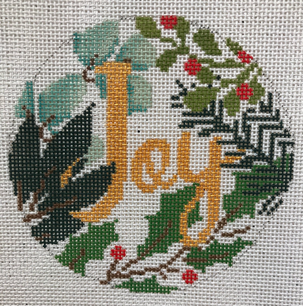 Joy Ornament White/Gold