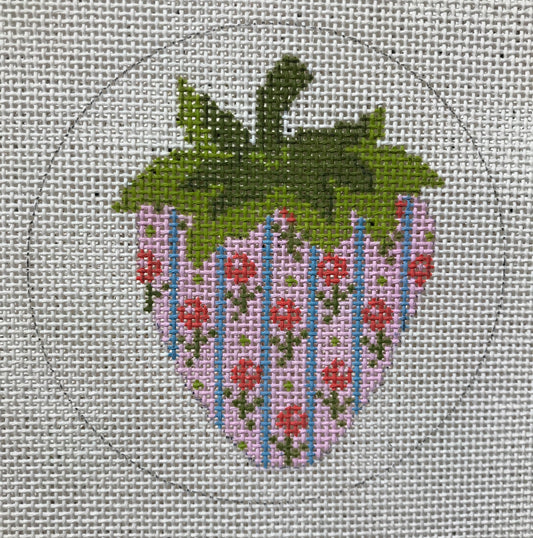 Strawberries: Pink w/ flowered stripes