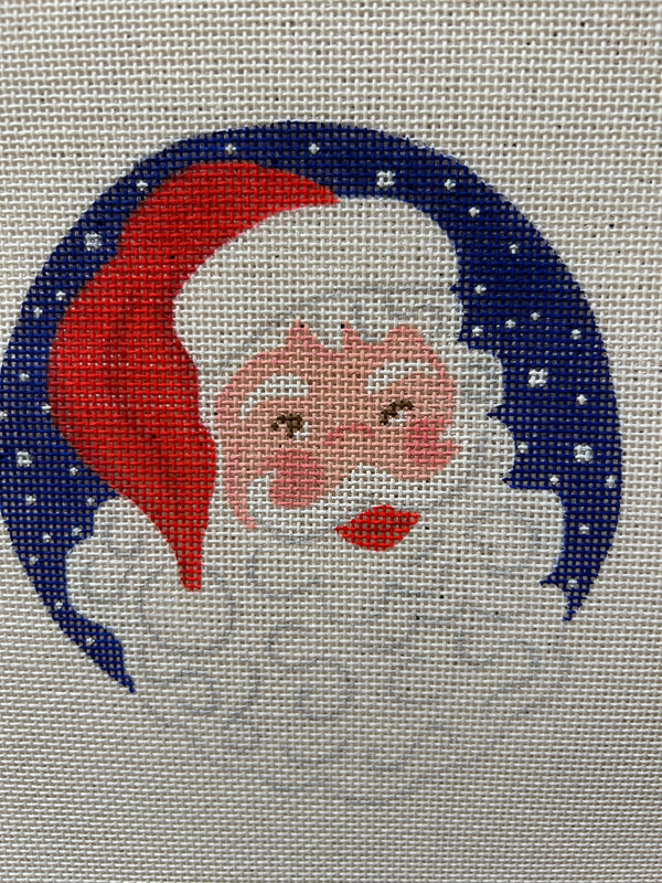 Christmas Ornament -  Santa Claus on NIght Sky -W