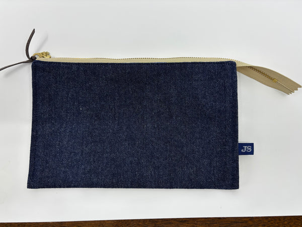 Project Bag/Multi Pocket Denim - Flowered inside