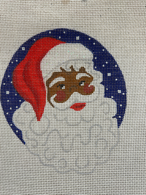 Christmas Ornament - Santa Claus on NIght Sky - B