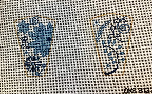 Blue Floral Scissors Case