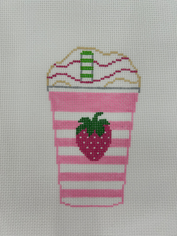 Pink Stripe Strawberry Cup