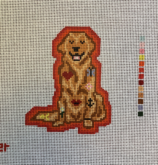 Tattooed Golden  Retriever