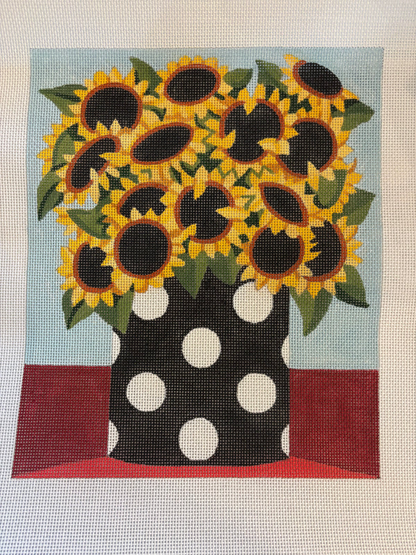 Sunflowers and Polka Dots