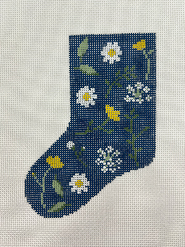 Pressed Floral Mini Stocking