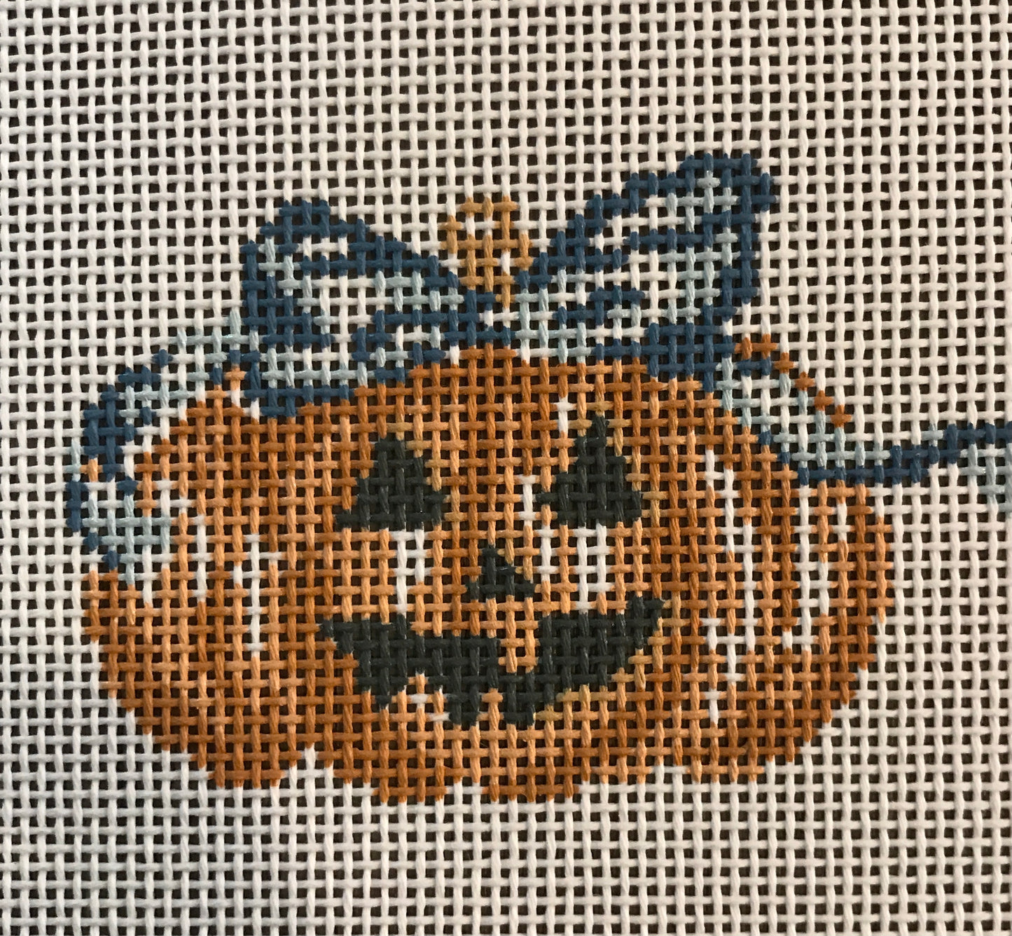 Pumpkin with Blue Bow