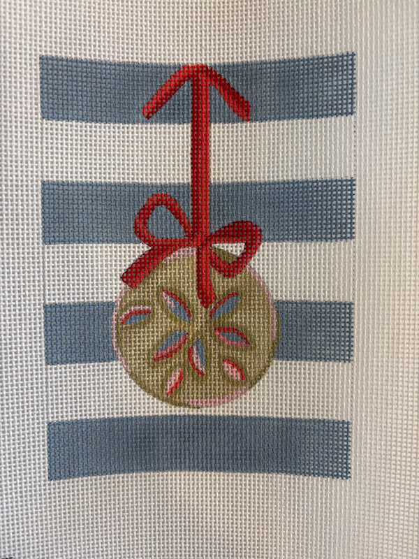 Sand Dollar Red Bow Ornament