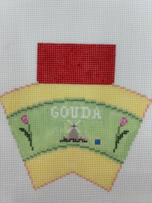 3D Wedge of Gouda Cheese