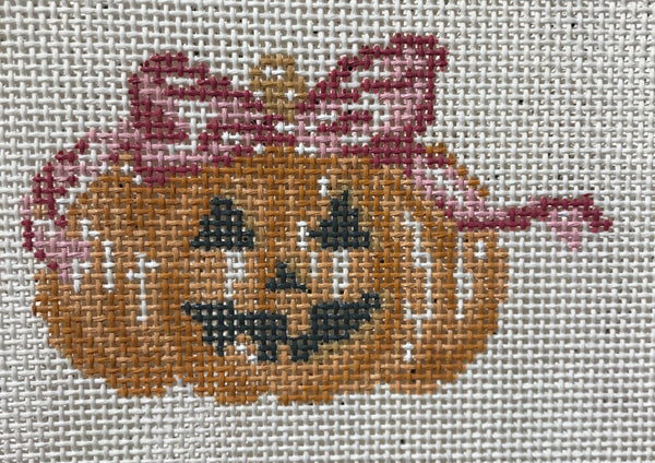 Pumpkin with Pink Bow