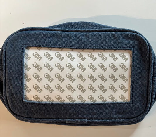 Cosmetic Bag-Navy Zippered