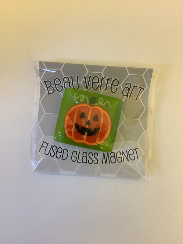 Jack O'Lantern Fused Glass Needleminder