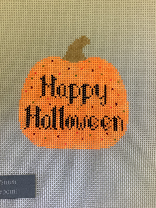 Neon Happy Halloween Pumpkin