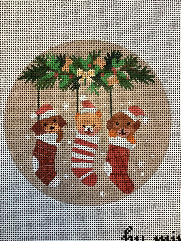 Doggies in Stocking